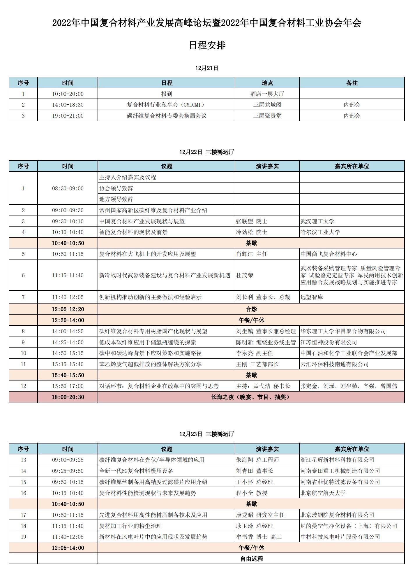 12月21-23日 中國復(fù)材年會 | 疫情防控不松懈，參會需提前報名，保證身體健康，謝絕空降