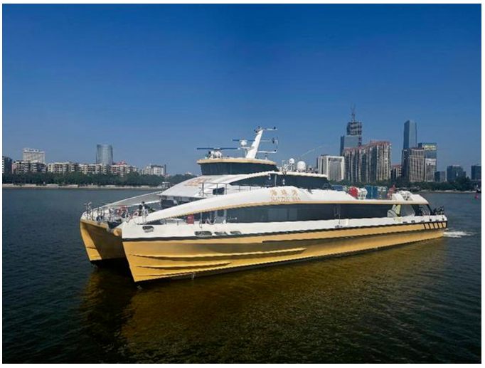 首艘中國制造全碳纖維高速客輪即將投入營運