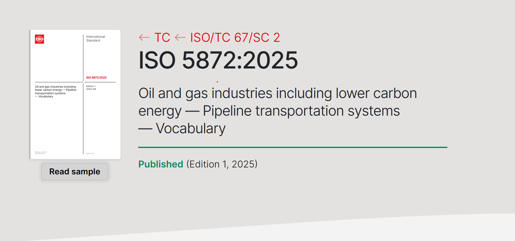 規范材料術語體系 油氣管道領域首個統一國際標準正式施行 規范材料術語體系 油氣管道領域首個統一國際標準正式施行