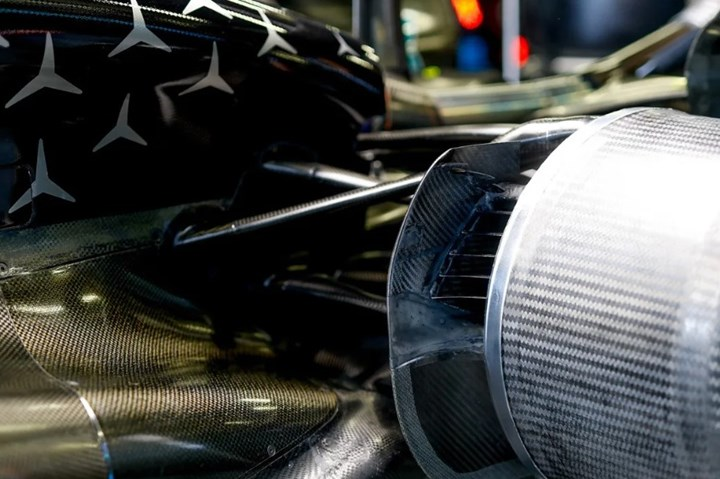 F1車隊首次在W16賽車后輪導流罩上采用生物基碳纖維材質 F1車隊首次在W16賽車后輪導流罩上采用生物基碳纖維材質